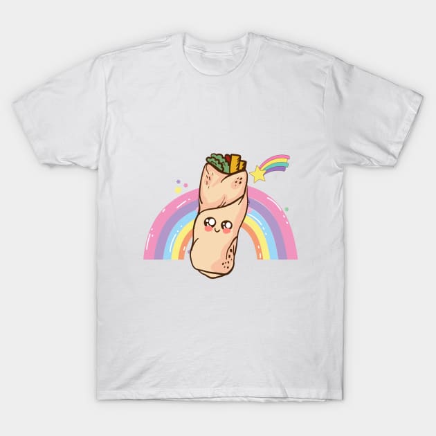 Rainbow Burrito T-Shirt by deasas